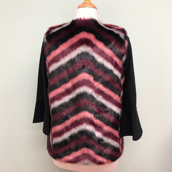 Michael Kors | Women's Faux Fur Vest | Pink, Black | Size Medium - Picture 3 of 6